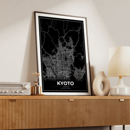 Kyoto Modern Map Poster