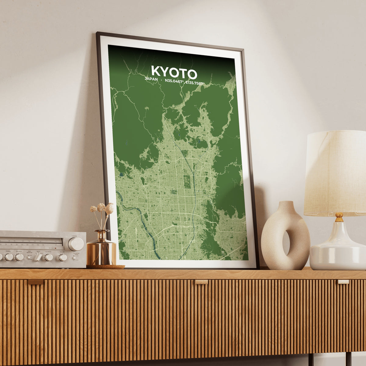 Kyoto Clay Map Poster