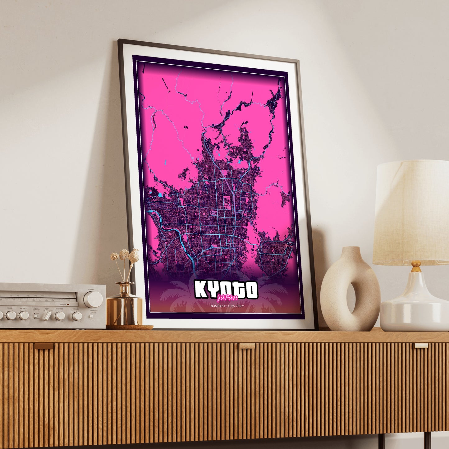 Kyoto GTA Map Poster
