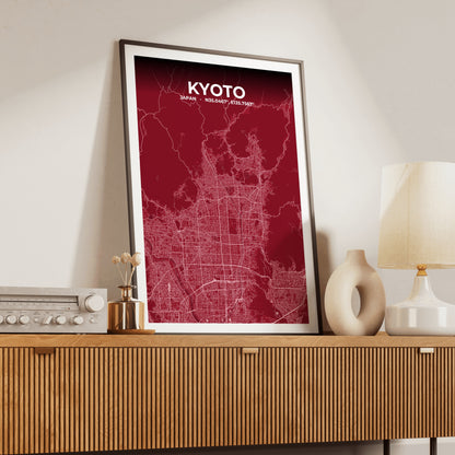 Kyoto Garnet Map Poster