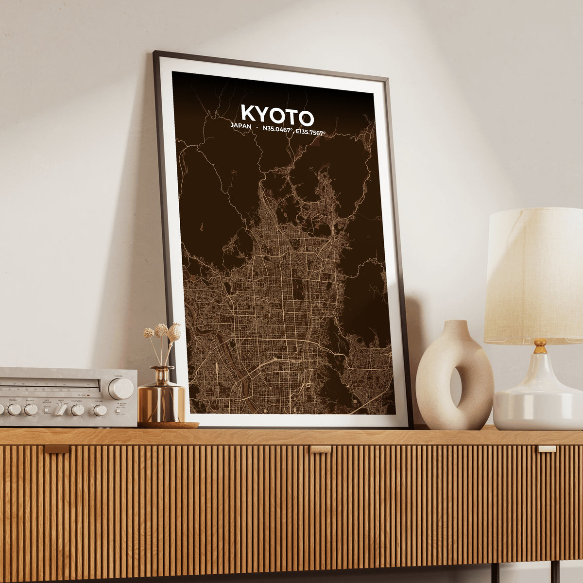 Kyoto Plum Map Poster