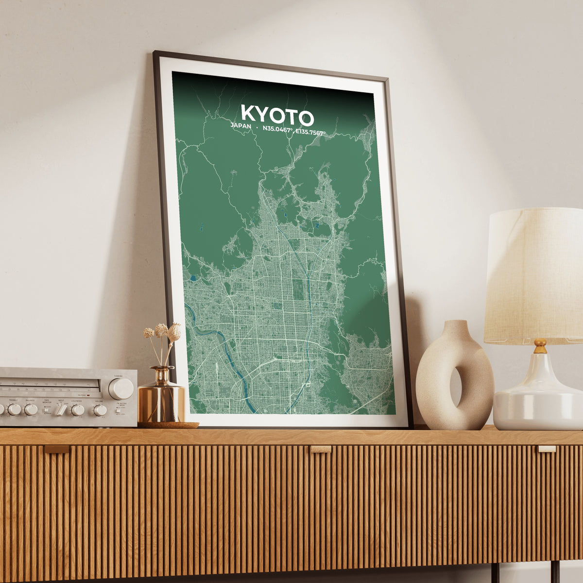 Kyoto Mist Map Poster
