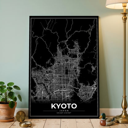 Kyoto Modern Map Poster