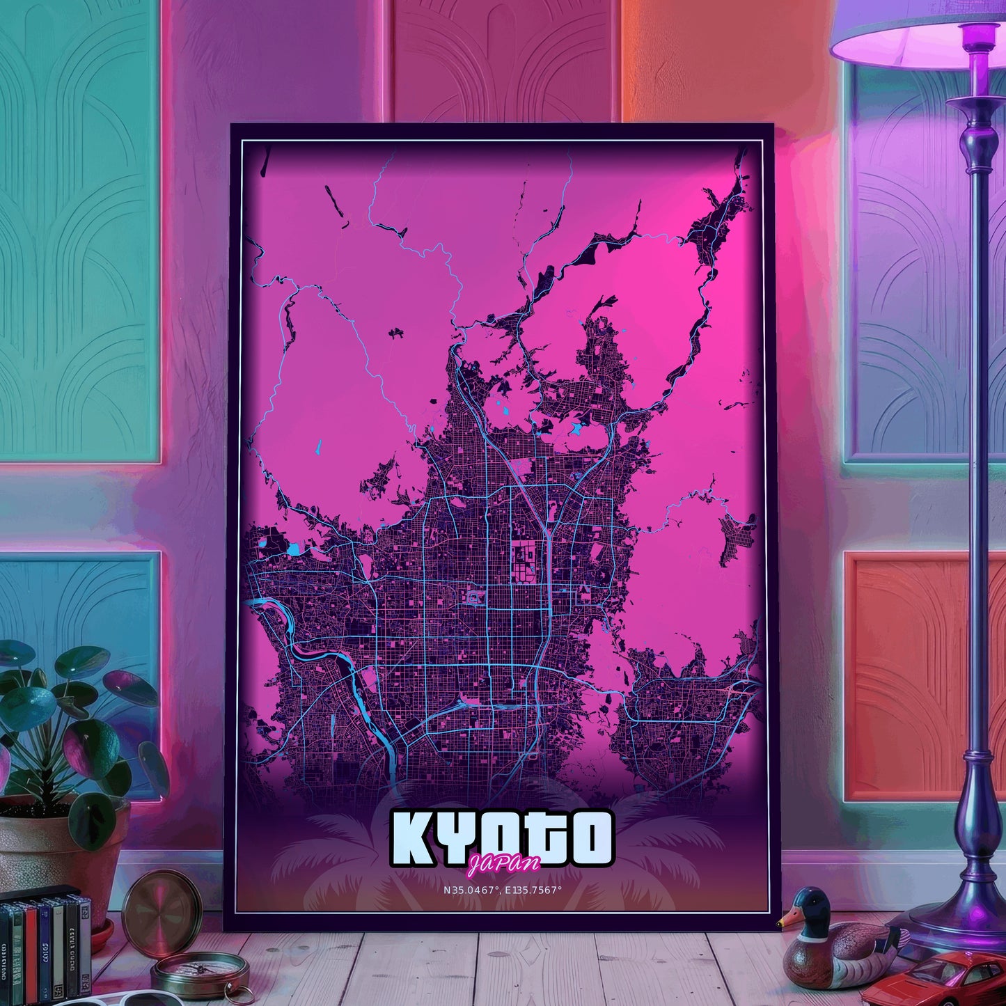 Kyoto GTA Map Poster
