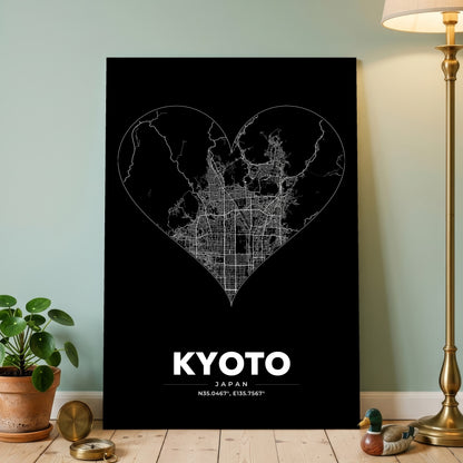Kyoto Heart Map Poster