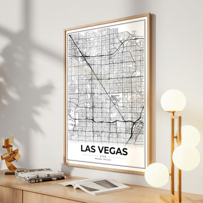 Las Vegas Modern Map Poster