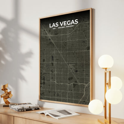 Las Vegas Sable Map Poster