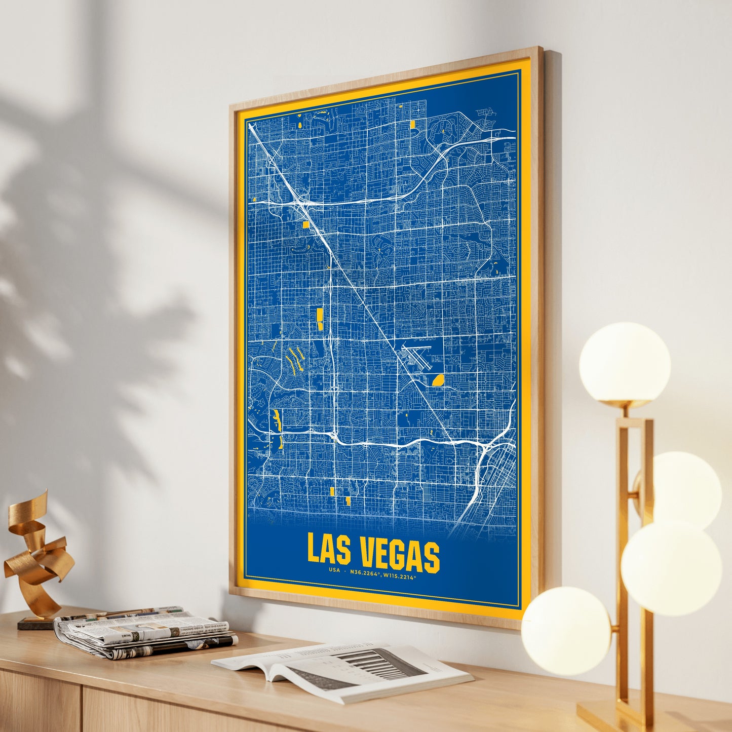 Las Vegas Blockbuster Map Poster