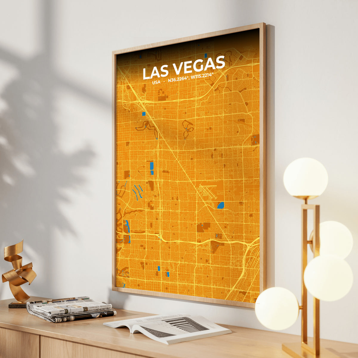 Las Vegas Scorch Map Poster