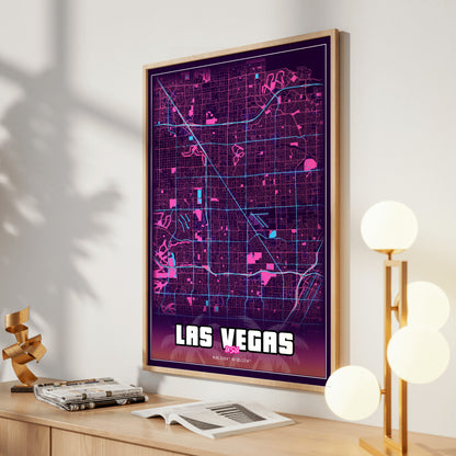 Las Vegas GTA Map Poster