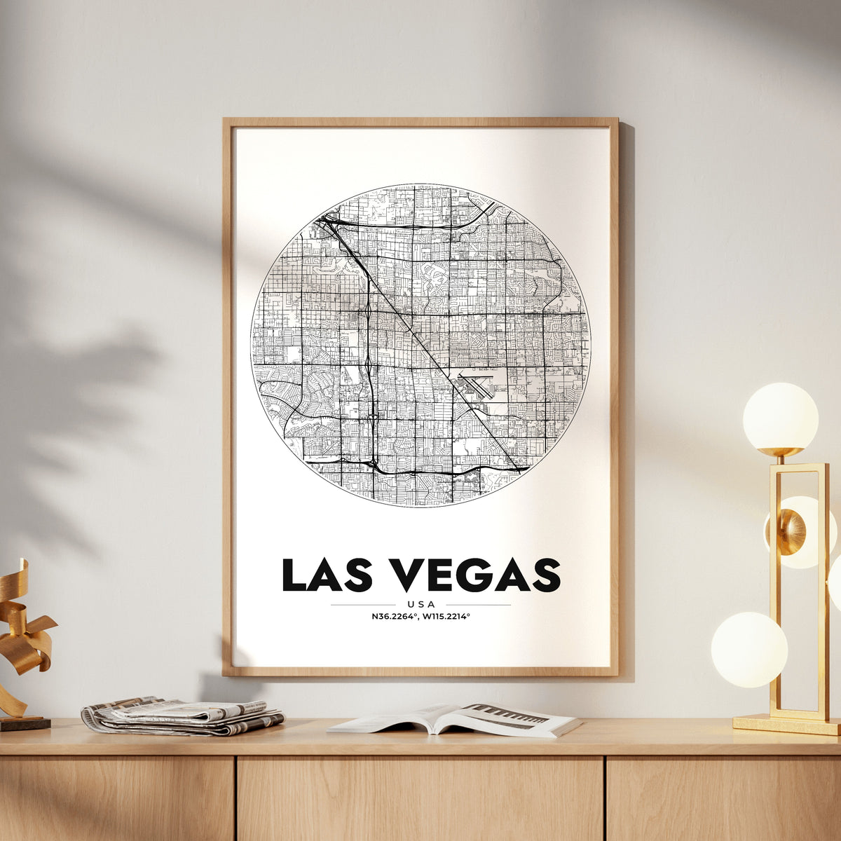 Las Vegas Spot Map Poster