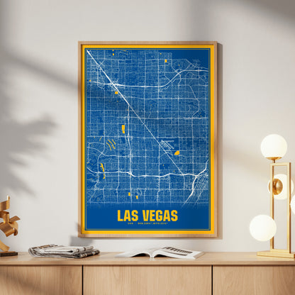 Las Vegas Blockbuster Map Poster