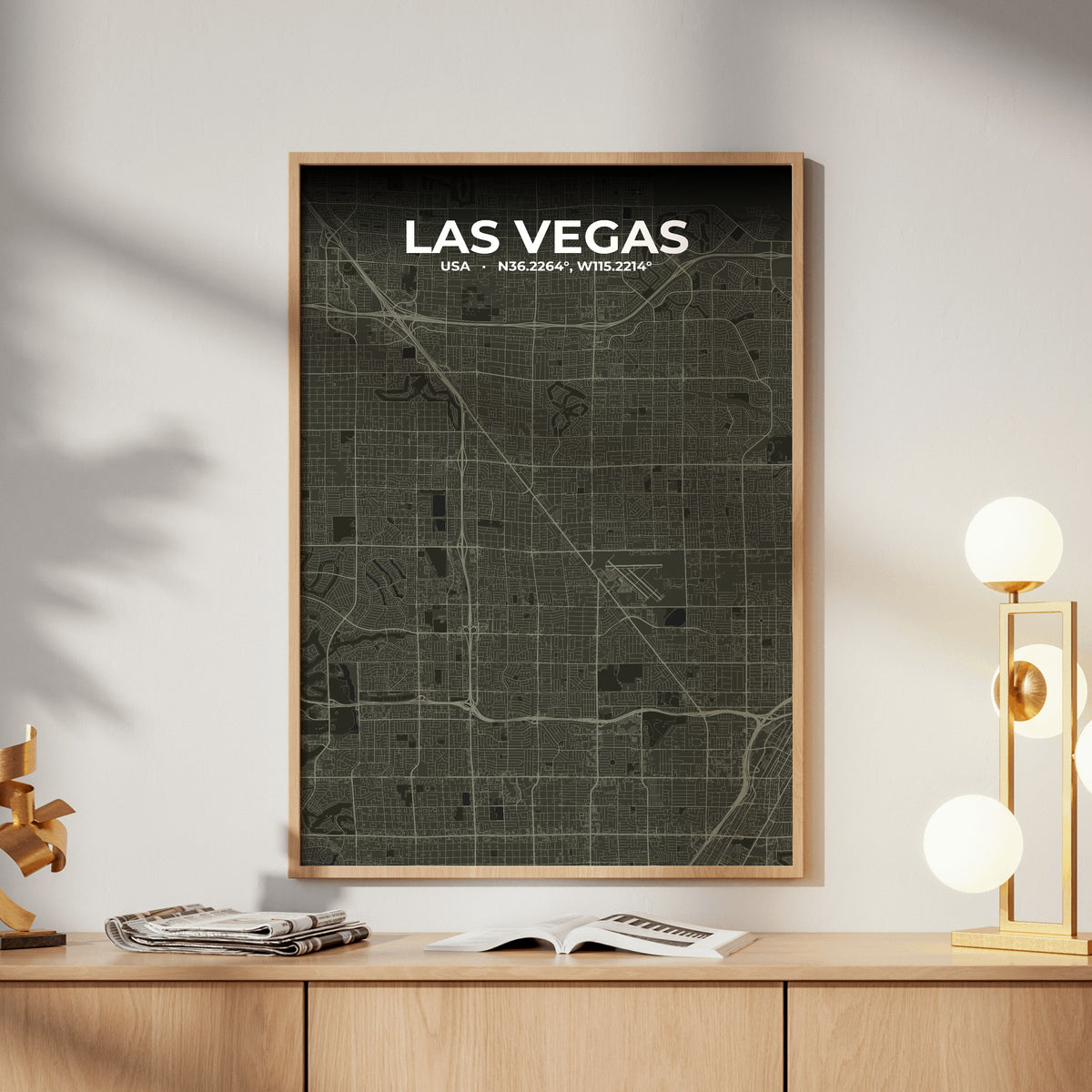 Las Vegas Sable Map Poster