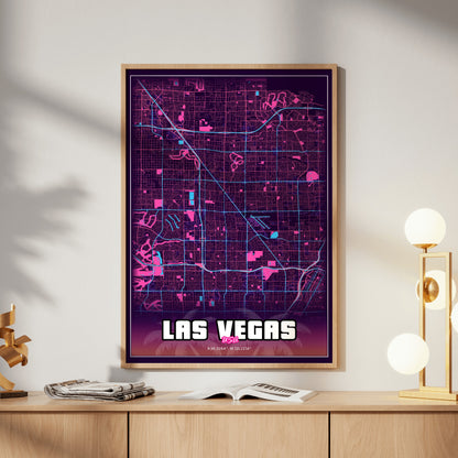 Las Vegas GTA Map Poster
