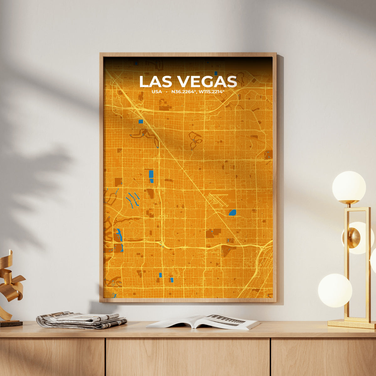 Las Vegas Scorch Map Poster