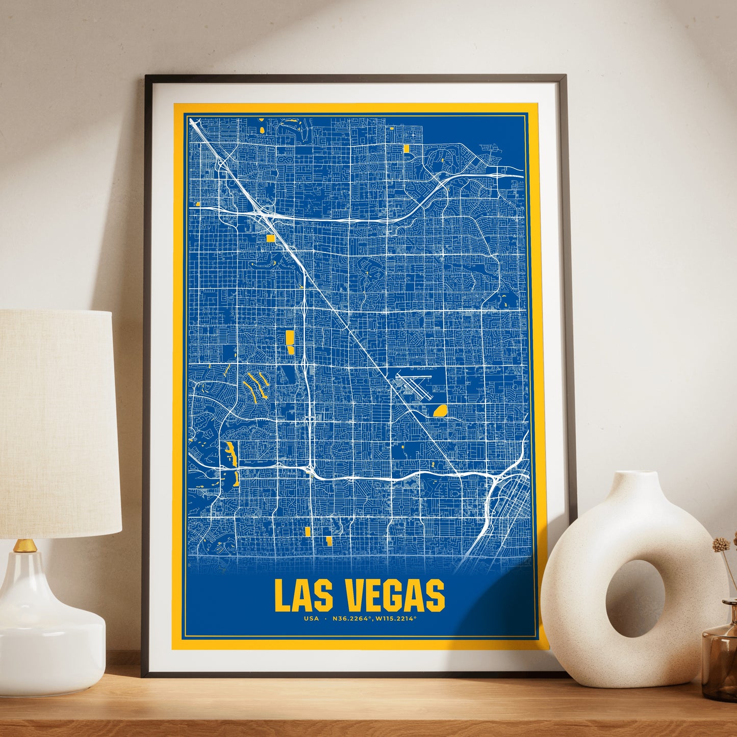 Las Vegas Blockbuster Map Poster