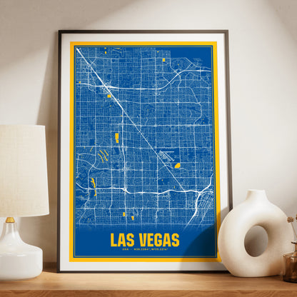 Las Vegas Blockbuster Map Poster