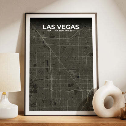 Las Vegas Sable Map Poster