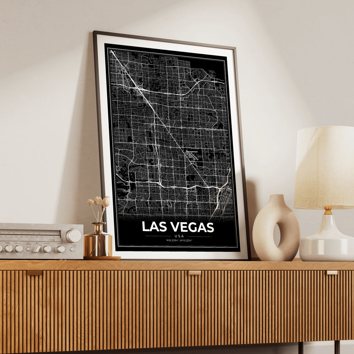 Las Vegas Modern Map Poster