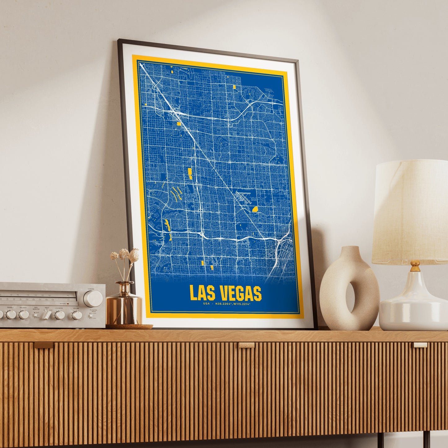 Las Vegas Blockbuster Map Poster