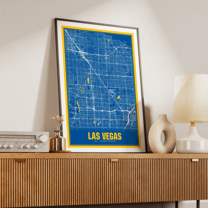 Las Vegas Blockbuster Map Poster