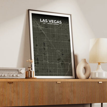 Las Vegas Sable Map Poster
