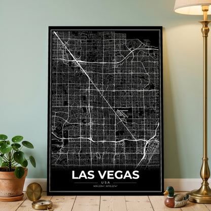 Las Vegas Modern Map Poster