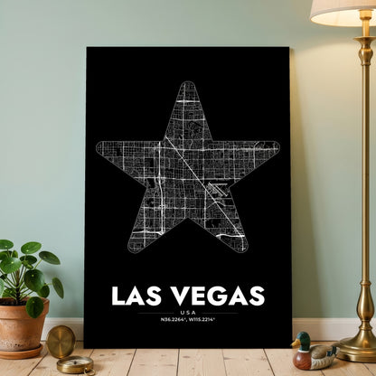 Las Vegas Star Map Poster