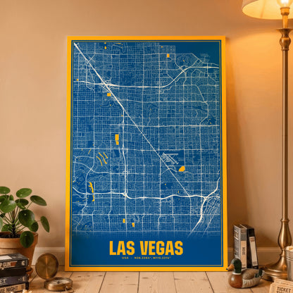 Las Vegas Blockbuster Map Poster