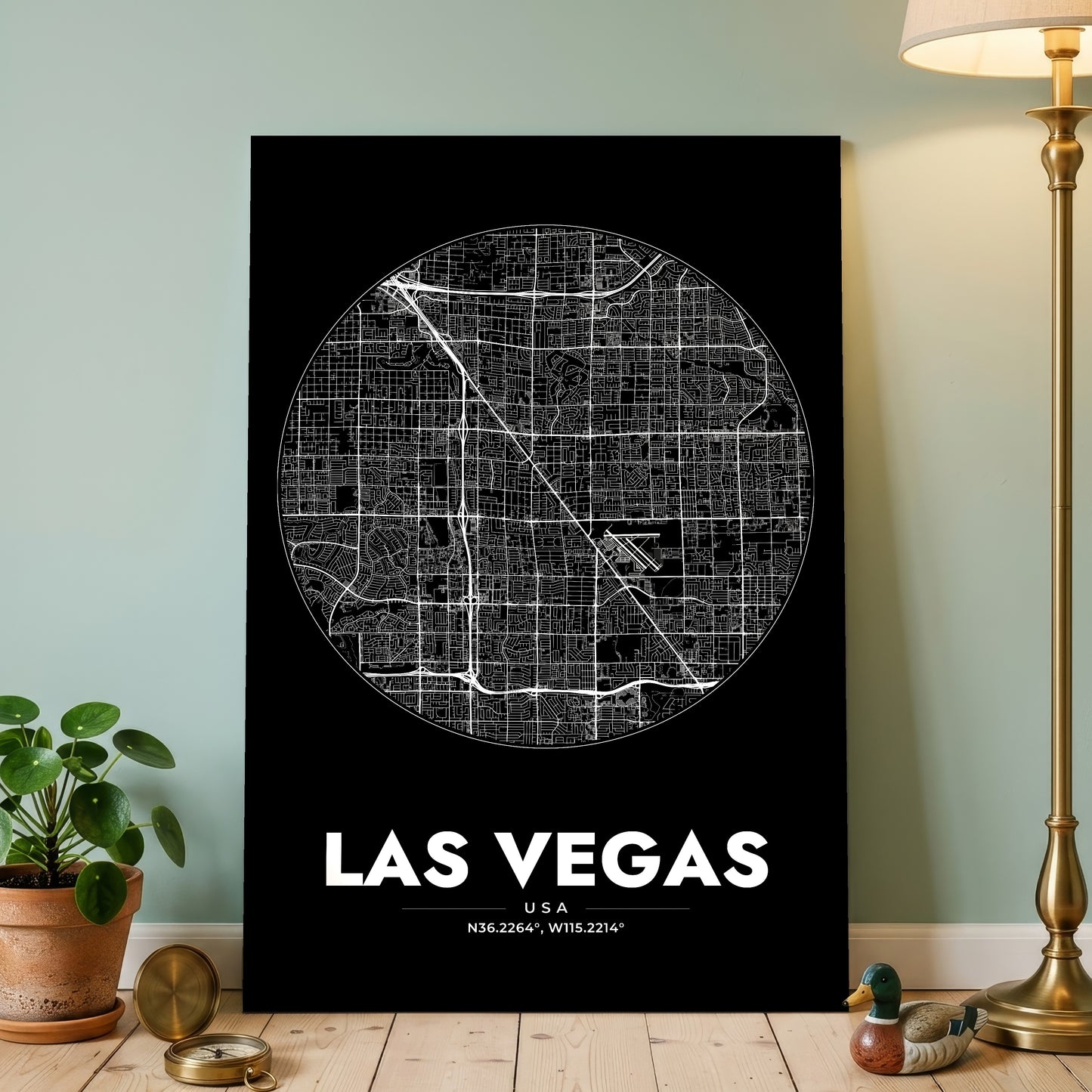 Las Vegas Spot Map Poster