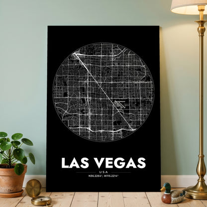 Las Vegas Spot Map Poster