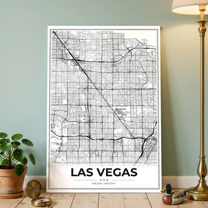 Las Vegas Modern Map Poster