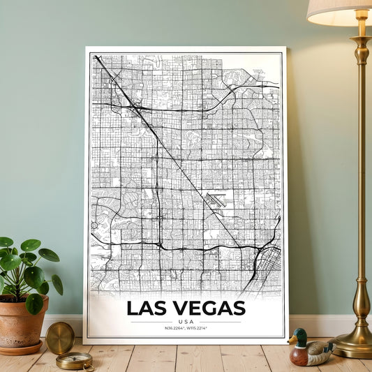 Las Vegas Modern Map Poster