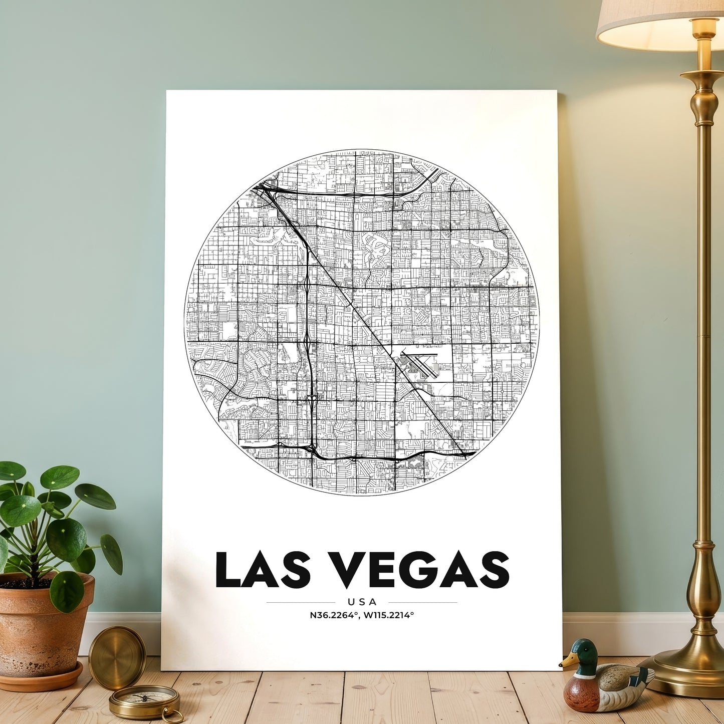 Las Vegas Spot Map Poster