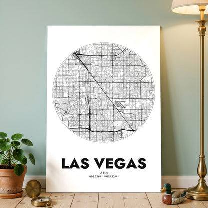 Las Vegas Spot Map Poster