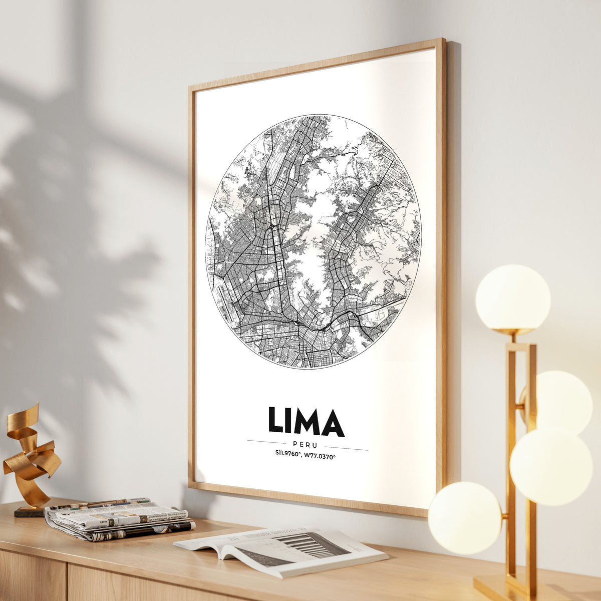 Lima Spot Map Poster