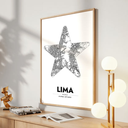 Lima Star Map Poster