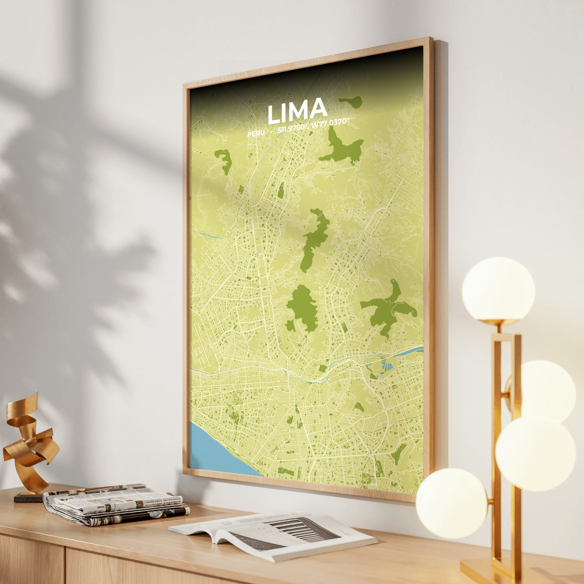 Lima Fern Map Poster