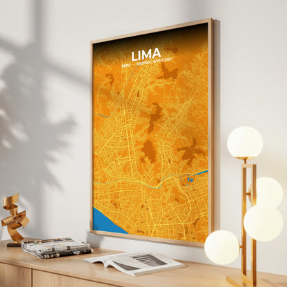 Lima Scorch Map Poster