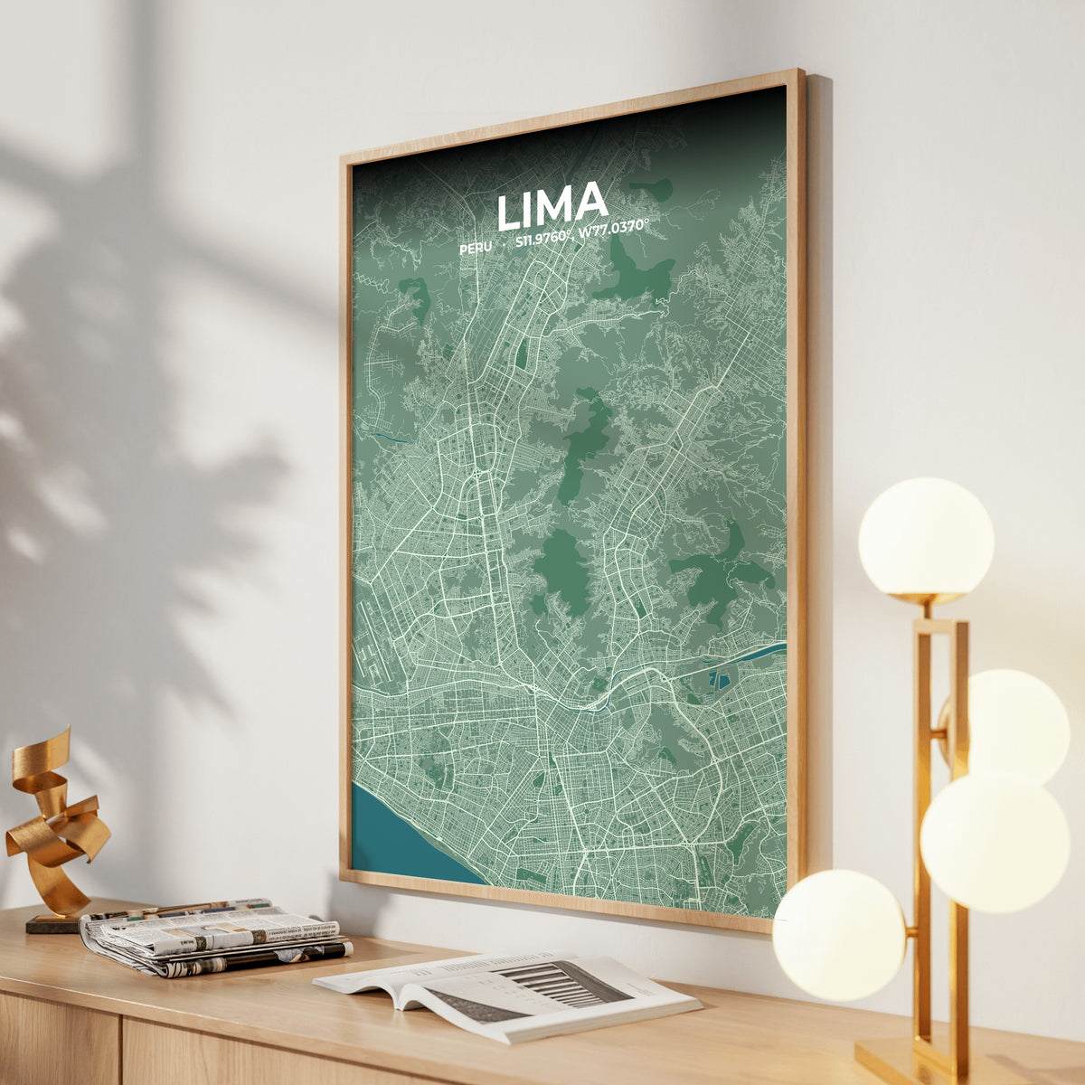 Lima Mist Map Poster