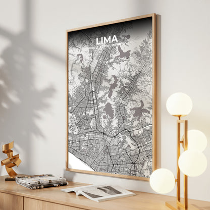 Lima Ash Map Poster
