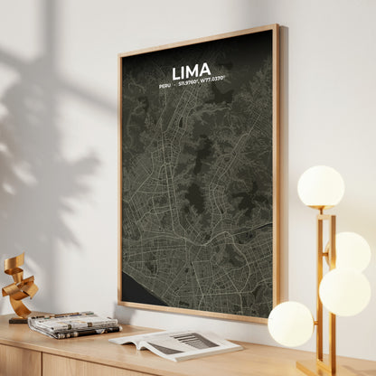 Lima Sable Map Poster
