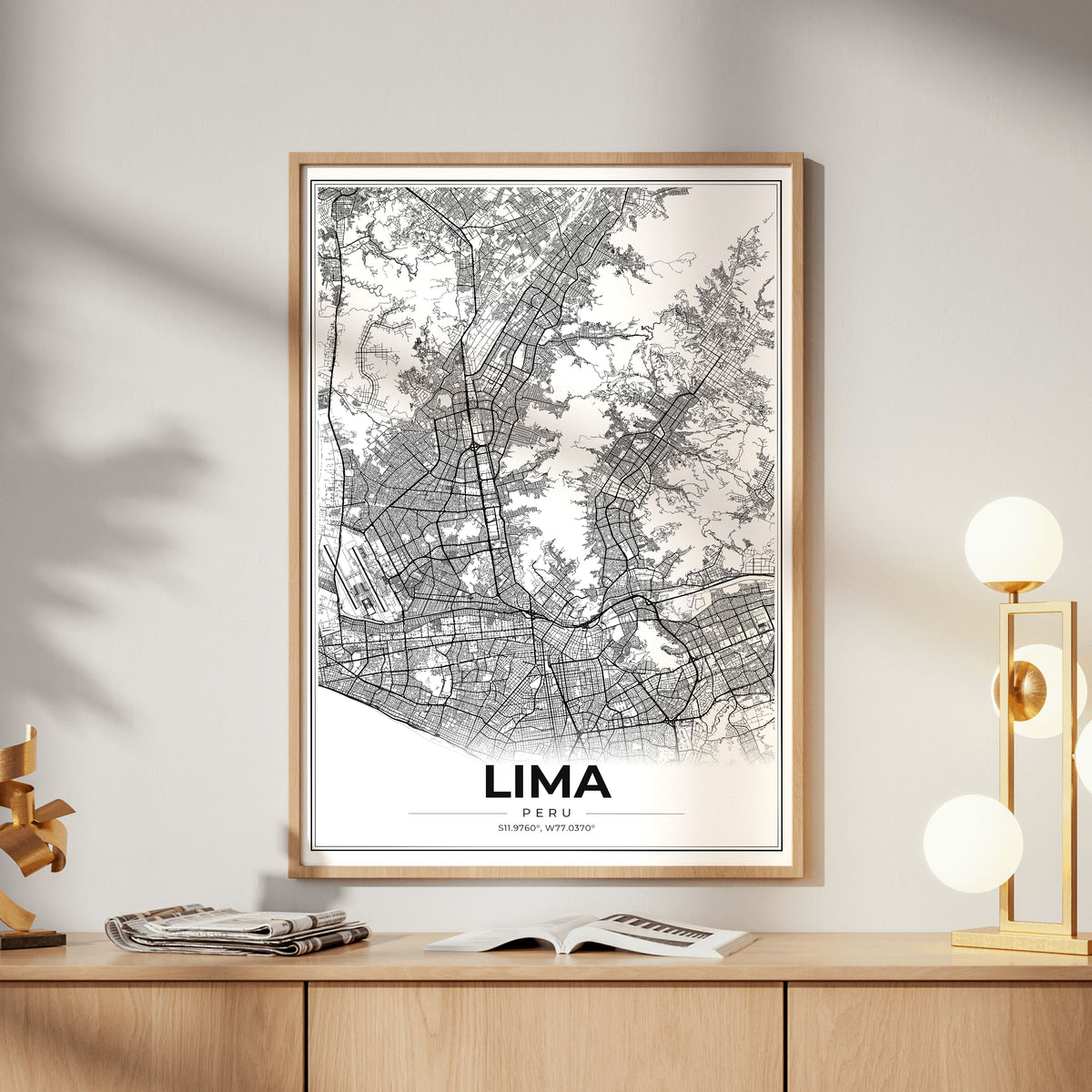 Lima Modern Map Poster