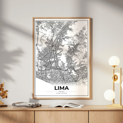 Lima Modern Map Poster