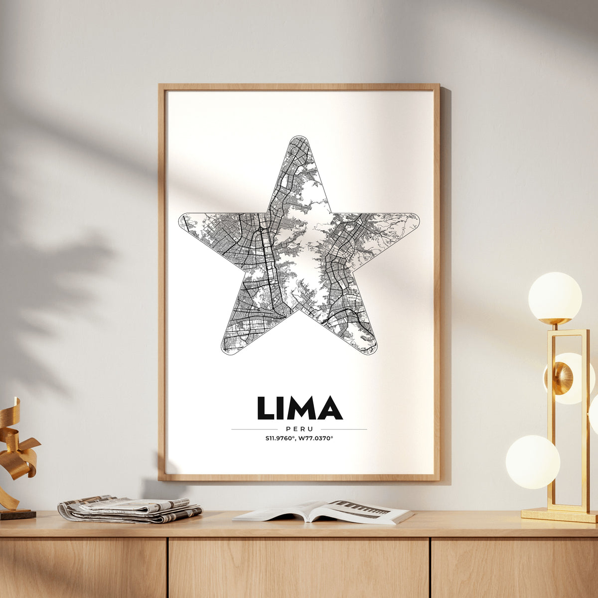 Lima Star Map Poster