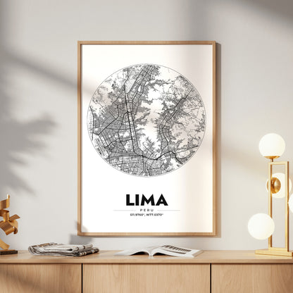 Lima Spot Map Poster