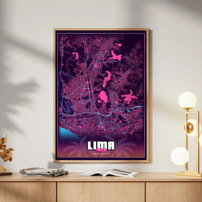 Lima GTA Map Poster