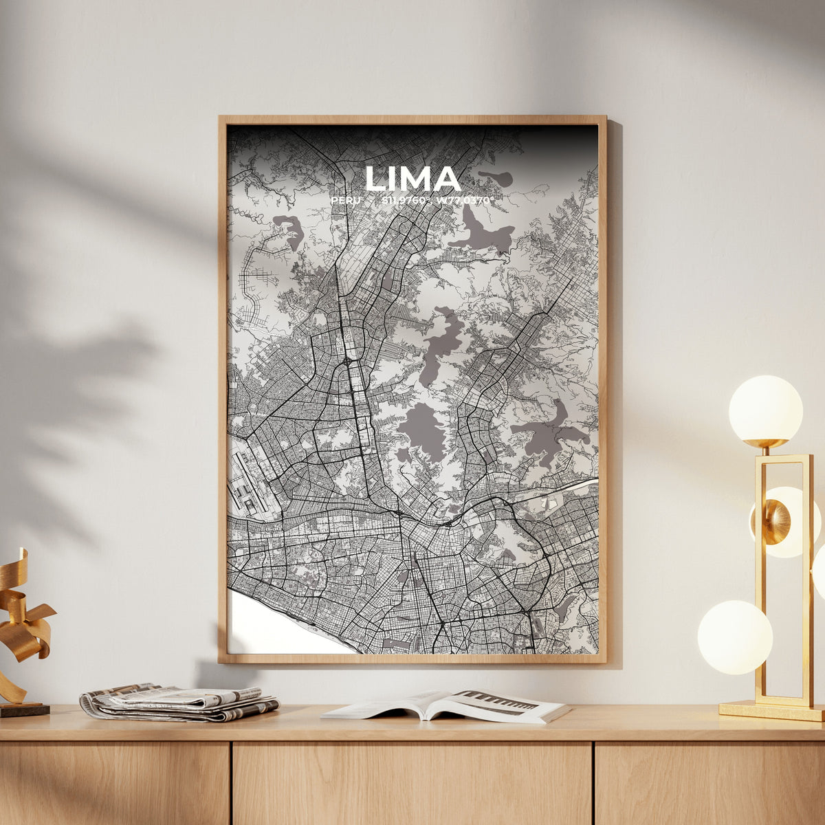 Lima Ash Map Poster