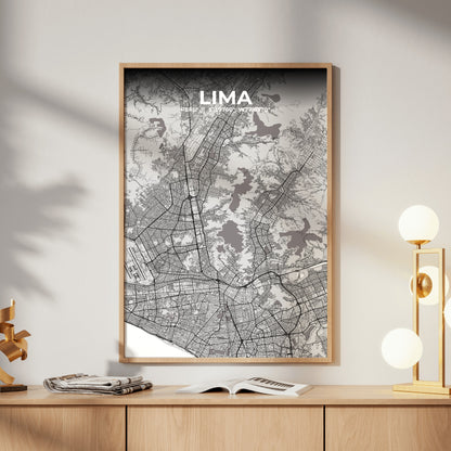 Lima Ash Map Poster