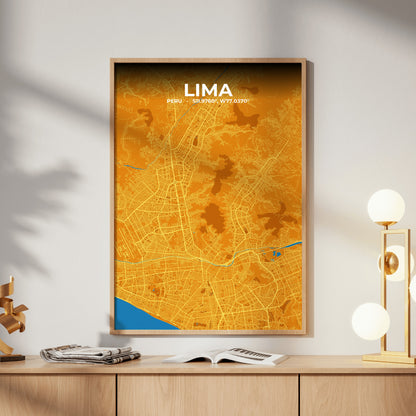 Lima Scorch Map Poster